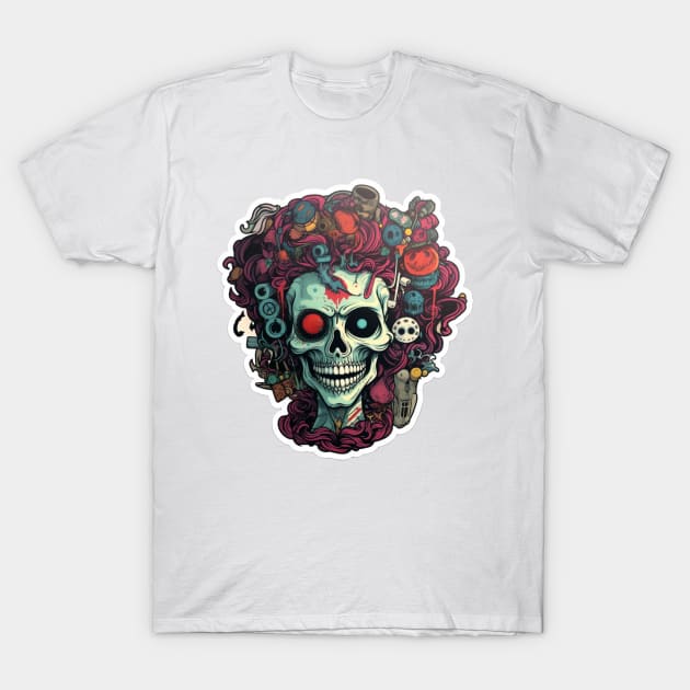 Robotic skull image T-Shirt by Liana Campbell